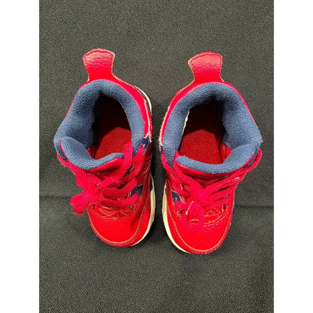 Nike Air Jordan 4 Retro SE FIBA Leather Red Navy Toddler Size 7C